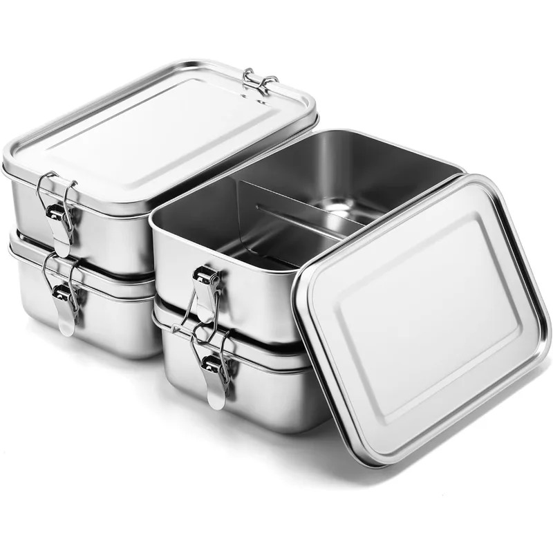 Meal Prep Bowl - 304 Stainless Steel 1200/2400ml Lunch Box