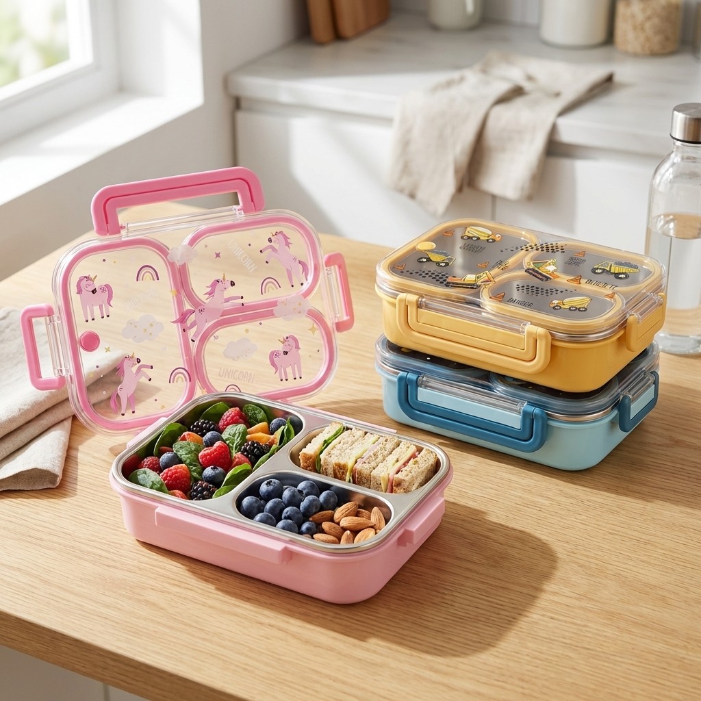 Meal Prep Bowl - Large Capacity Cartoon Children Lunch Box