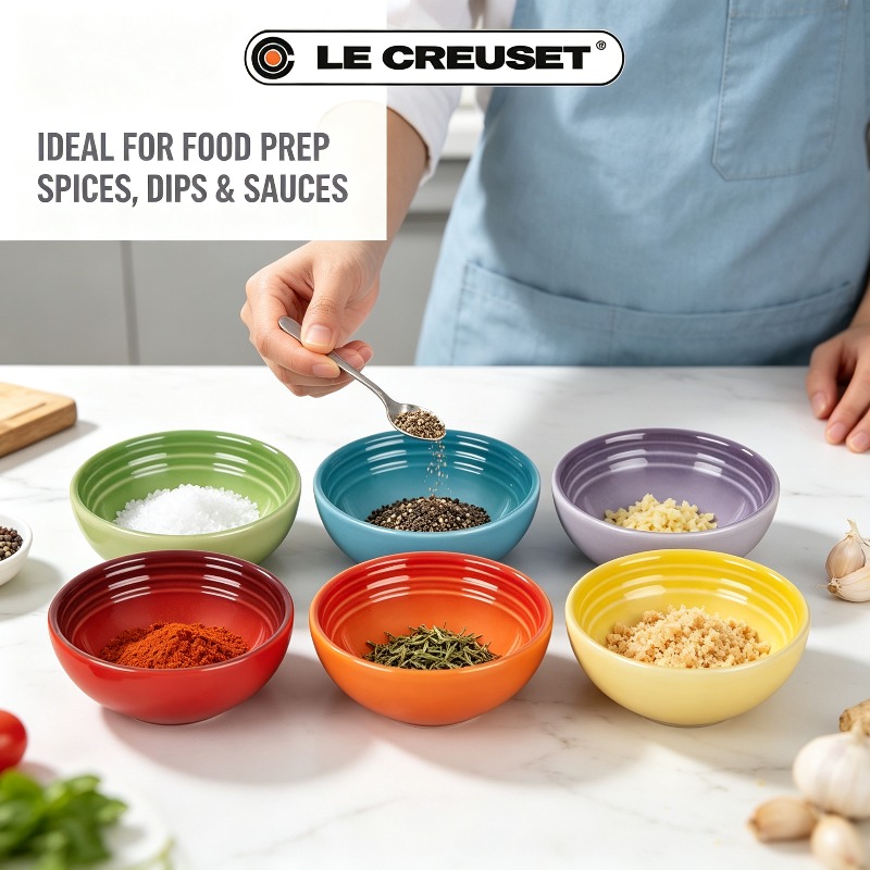 Le Creuset 6-Piece 2oz Stonewa - Meal Prep Kitchen recension och pris